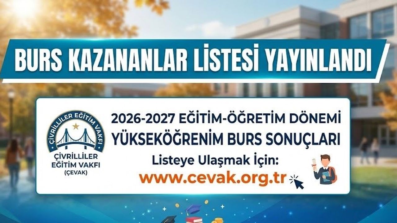 ÇEVAK 2026-2027 Dönemi Burs Sonuçlarını Açıkladı