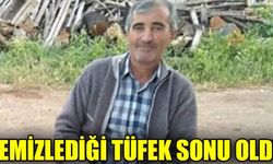 Tüfeği temizlerken kendini vurdu