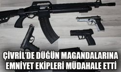 Çivril Emniyet ekipleri düğünde çok sayıda silah ele geçirdi ve 8 kişiyi gözaltına