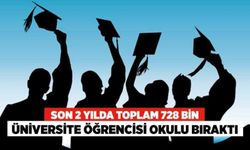 Son 2 Yılda Toplam 728 Bin Üniversite Öğrencisi Okulu Bıraktı