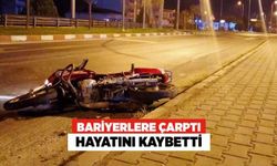 Motorla Bariyerlere Çarptı, Hayatını Kaybetti