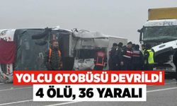 Yolcu Otobüsü Devrildi 4 Ölü, 36 Yaralı
