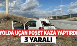 Yolda Uçan Poşet Kaza Yaptırdı: 3 Yaralı