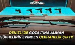 Denizli'de Gözaltına Alınan Şüphelinin Evinden Cephanelik Çıktı