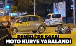 Denizli’de Kaza! Moto Kurye Yaralandı