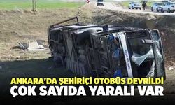 Ankara'da Şehiriçi Otobüs Devrildi, Çok Sayıda Yaralı Var