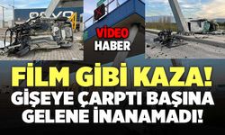 Film Gibi Kaza! Gişeye Çarptı Başına Gelene İnanamadı