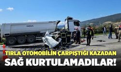 Gaziantep’te Feci Kaza! Tırla Otomobil Birbirine Girdi!