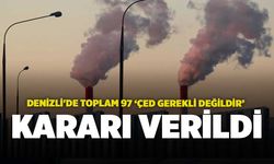 Denizli'de toplam 97 ÇED gerekli değildir kararı verildi