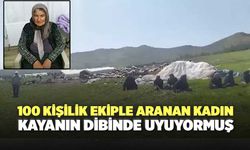 100 Kişilik Ekiple Aranan Kadın Kayanın Dibinde Uyuyormuş