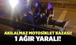 Akılalmaz Motosiklet Kazası! 1 Ağır Yaralı!