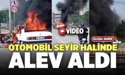 Otomobil Seyir Halinde Alev Aldı!