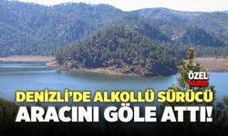 Denizli’de Alkollü Sürücü Aracını Göle Attı!