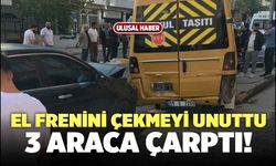 Tekirdağ’da El Freni İhmali! 3 Araca Çarptı!