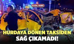 İzmir'de Taksi Kazası! 1 Yolcu Hayatını Kaybetti!