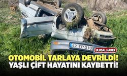 Otomobil Tarlaya Devrildi! Yaşlı Çift Hayatını Kaybetti