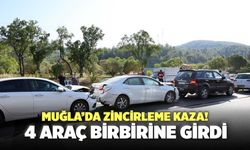 Muğla’da Zincirleme Kaza! 4 Araç Birbirine Girdi