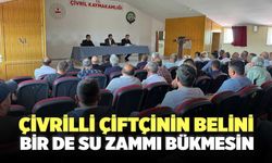 Çivrilli Çiftçinin Belini Bir de Su Zammı Bükmesin