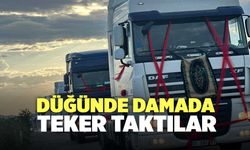 Düğünde Damada Teker Taktılar