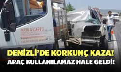 Denizli’de Korkunç Kaza! Araç Kullanılamaz Hale Geldi!