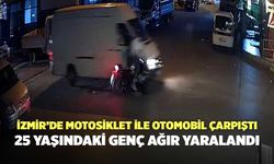 İzmir’de Motosiklet İle Otomobil Çarpıştı! 25 Yaşındaki Genç Ağır Yaralandı