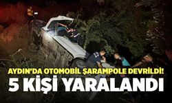 Aydın’da Otomobil Şarampole Devrildi! 5 Kişi Yaralandı