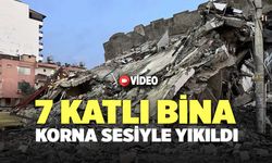 7 Katlı Bina Korna Sesiyle Yıkıldı