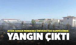 Aydın Adnan Menderes Üniversitesi Kampüsünde Yangın Çıktı