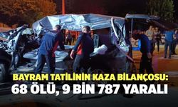 Bayram Tatilinin Kaza Bilançosu: 68 ölü, 9 bin 787 yaralı