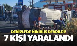 Denizli’de Minibüs Devrildi! 7 Kişi Yaralandı