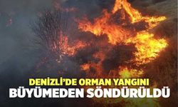 Denizli’de Orman Yangını Büyümeden Söndürüldü