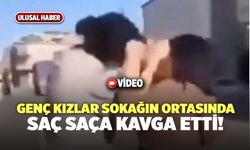 Genç Kızlar Sokağın Ortasında Saç Saça Kavga Etti