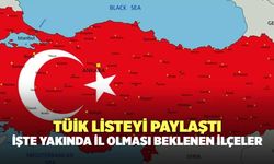 TÜİK listeyi paylaştı: İşte yakında il olması beklenen ilçeler