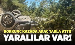 Bir Otomobilin Taklalar Attığı Korkunç Kazada Çok Sayıda Yaralı Var!