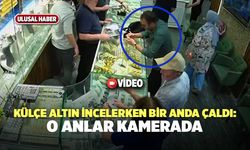 Külçe Altını İncelerken Bir Anda Çaldı: O Anlar Kamerada