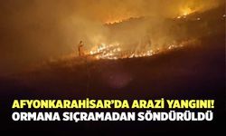 Afyonkarahisar’da Arazi Yangını! Ormana Sıçramadan Söndürüldü