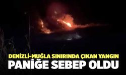 Denizli-Muğla Sınırında Çıkan Yangın Paniğe Sebep Oldu