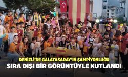 Denizli’de Galatasaray’ın Şampiyonluğu Sıra Dışı Bir Görüntüyle Kutlandı