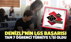 Denizli’nin LGS Başarısı Tam 7 Öğrenci Türkiye 1.’si Oldu