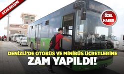 Denizli’de Otobüs Ve Minibüs Ücretlerine Zam Yapıldı!