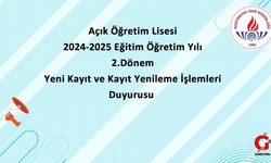 AÇIK ÖĞRETİM KAYDI YAPTIRCAKLARA ÖNEMLİ DUYURU