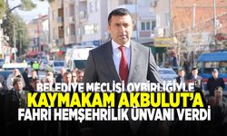 Çivril Meclisi Oy Birliği İle Fahri Hemşehrilik Unvanı Verdi