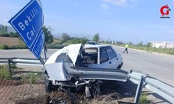 Direksiyon Hâkimiyetini Kaybetti Bariyerlere Çarptı