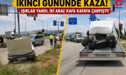 Trafik ışıkları kazayı önleyemedi