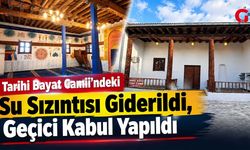 Tarihi Bayat Camii’ndeki Su Sızıntısı Giderildi, Geçici Kabul Yapıldı