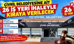 Çivril Belediyesine ait 26 iş yeri ihaleyle kiraya verilecek