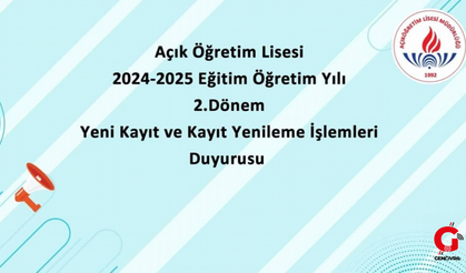 AÇIK ÖĞRETİM KAYDI YAPTIRCAKLARA ÖNEMLİ DUYURU