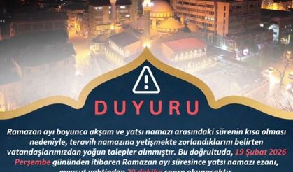 Müftülük Namaz Saatinde Değişiklik Yaptı