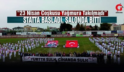 Çivril’de 23 Nisan Kutlamaları Statta Başladı, Salonda Sona Erdi