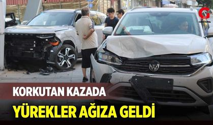 Çivril’de İki Araç Kafa Kafaya Çarpıştı